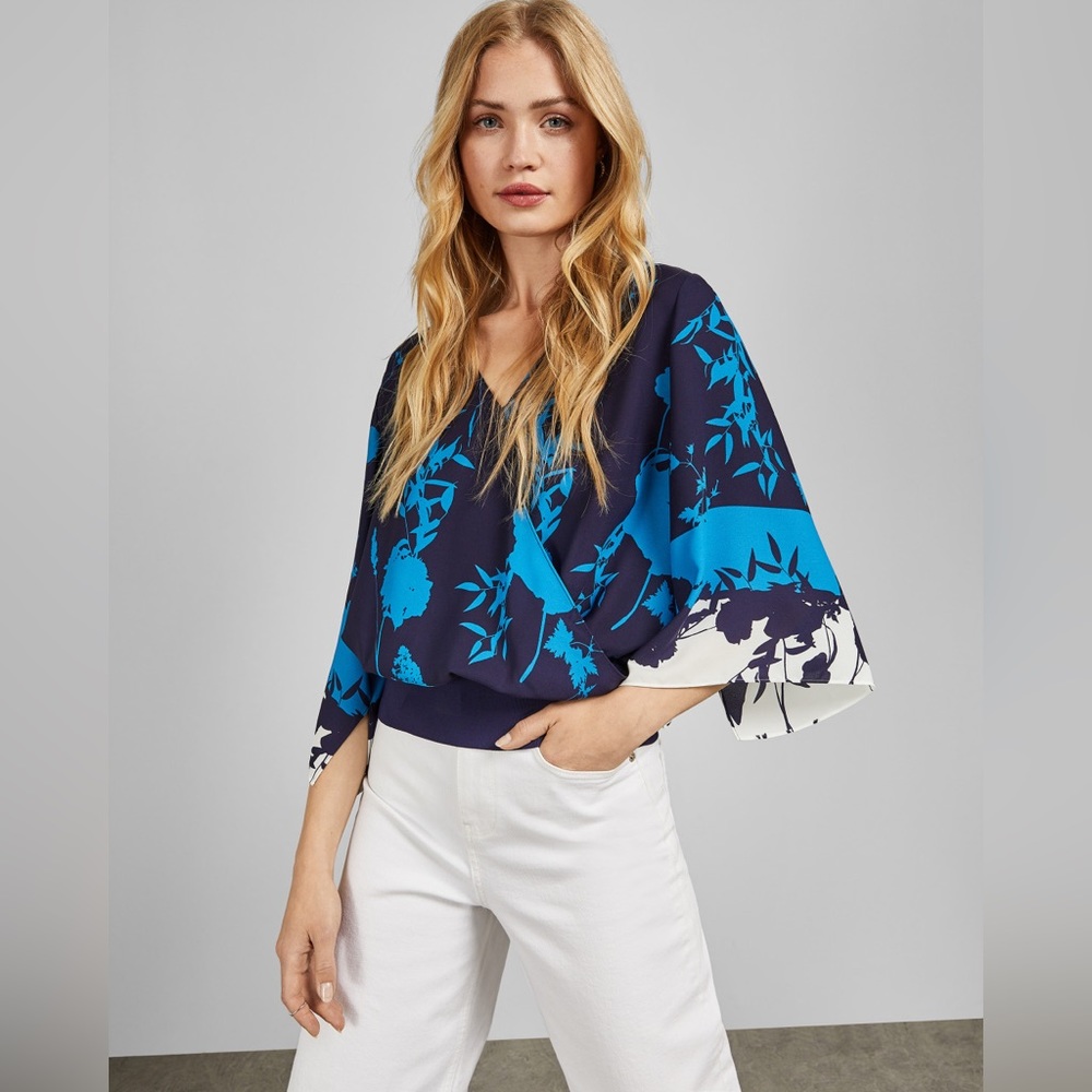 Ted Baker Margiel Bluebell Kimono-Sleeve Top. Size 1